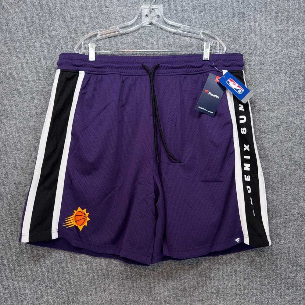 Fanatics Phoenix Suns Basketball Shorts Mens 3XL Purple Mesh Side Stripe New